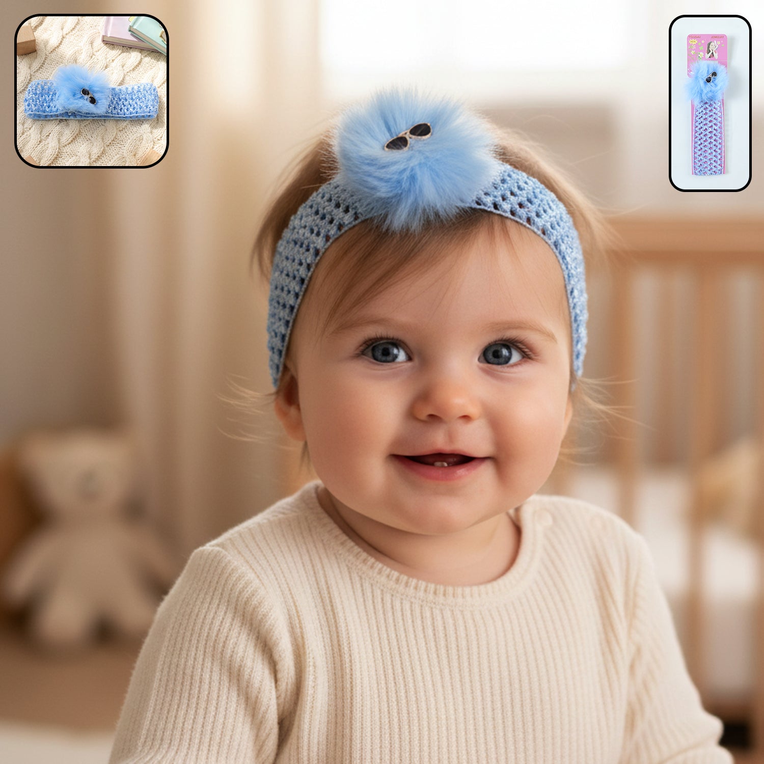 Baby Girls Cute Hair Band with Soft Elastic Stretch Headband (1 Pc) 1 Baby Girls Cute Hair Band with Soft Elastic Stretch Headband (1 Pc)