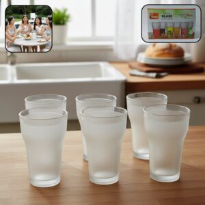 Prexo Unbreakable Plastic Drinking Water Glass (6 Pc Set, 300 ML Approx)