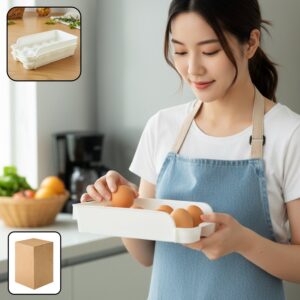 Plastic Egg Storage Tray Holder Set (2 Pc Set)