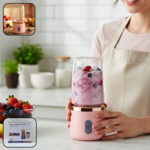 Rechargeable Portable Mini Juicer Blender Bottle Without Cup (1 Pc, 400 ML)