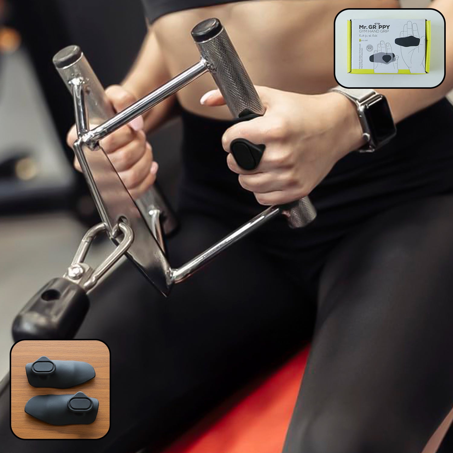 Gym Hand Grip Support Pads (2 Pc Set) 1 Gym Hand Grip Support Pads (2 Pc Set)