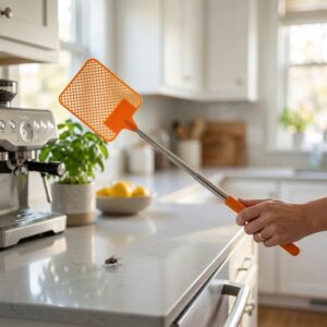 Multipurpose Plastic Fly Swatter With Extendable Handle (1 Pc, 63 Cm)