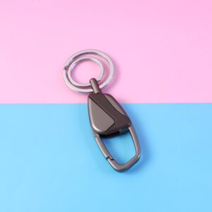 Premium Heavy Duty Metal Key Holder with Locking Carabiner Clip (1 Pc)