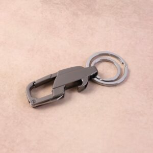 Heavy Duty Metal Key Holder with Secure Lock Keychain (1 Pc)