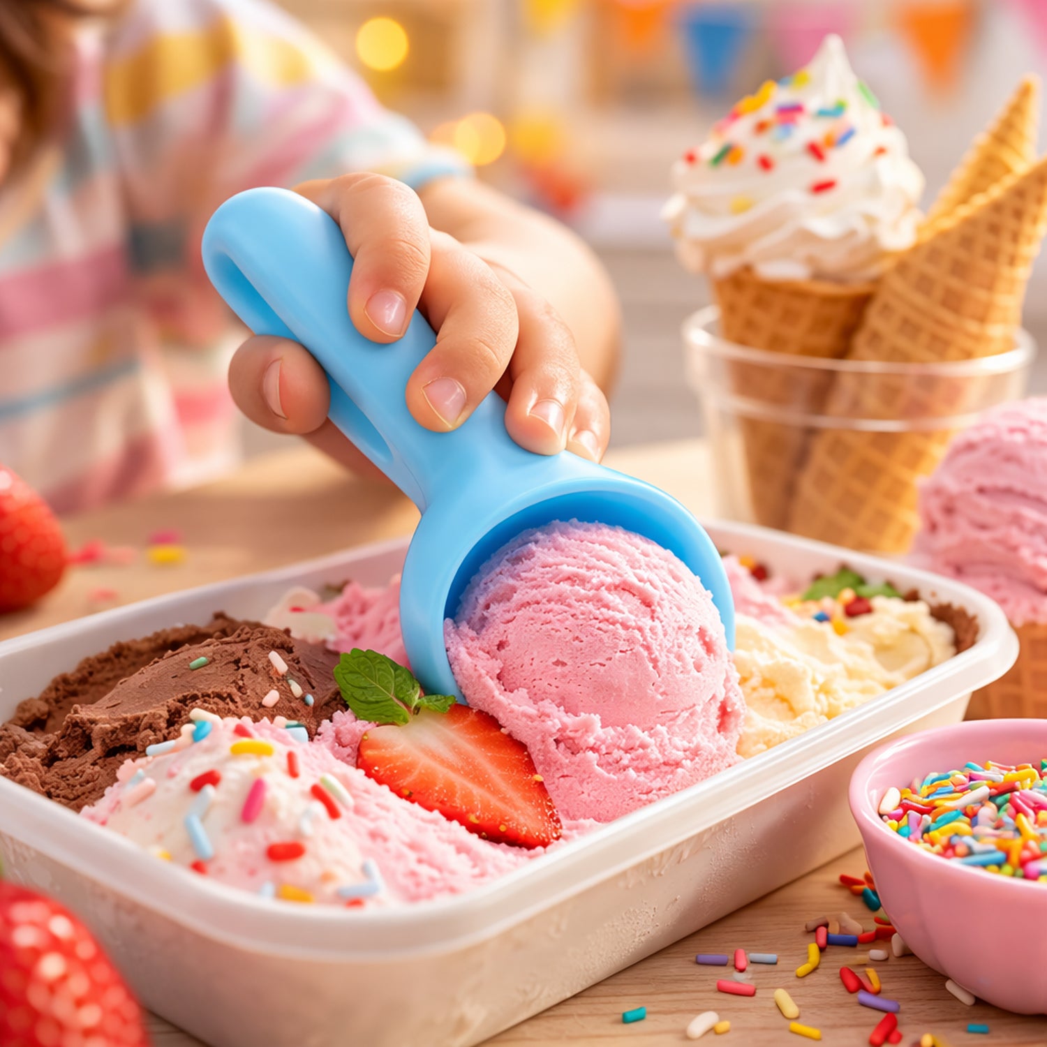 Plastic Ice Cream Scoop Set (4 Pc) 3 Plastic Ice Cream Scoop Set (4 Pc) - Image 3