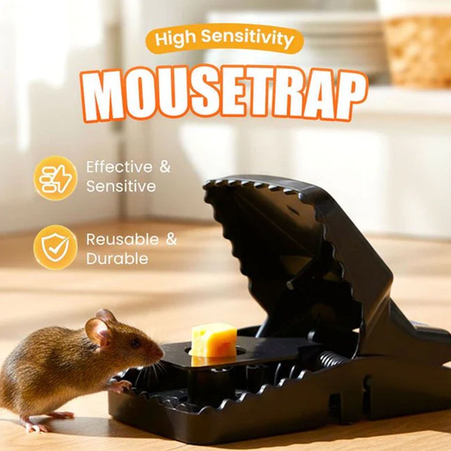 Plastic Heavy Duty Big Mouse Trap (1 Pc) 3 Plastic Heavy Duty Big Mouse Trap (1 Pc) - Image 3