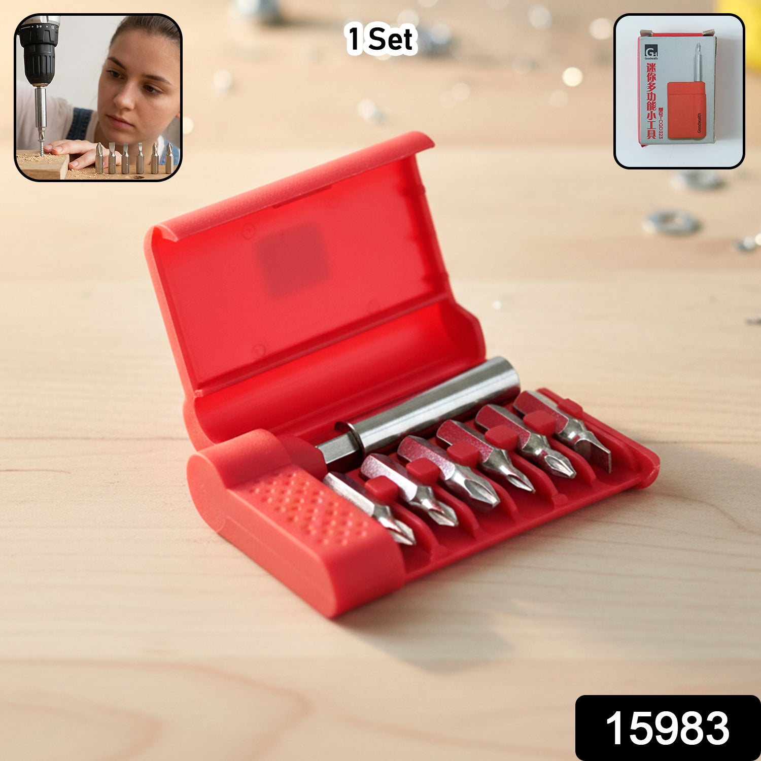 Mini Precision Screwdriver Bit Set with Magnetic Bit Holder (1 Set, 6 Bit) 2 Mini Precision Screwdriver Bit Set with Magnetic Bit Holder (1 Set, 6 Bit) - Image 2