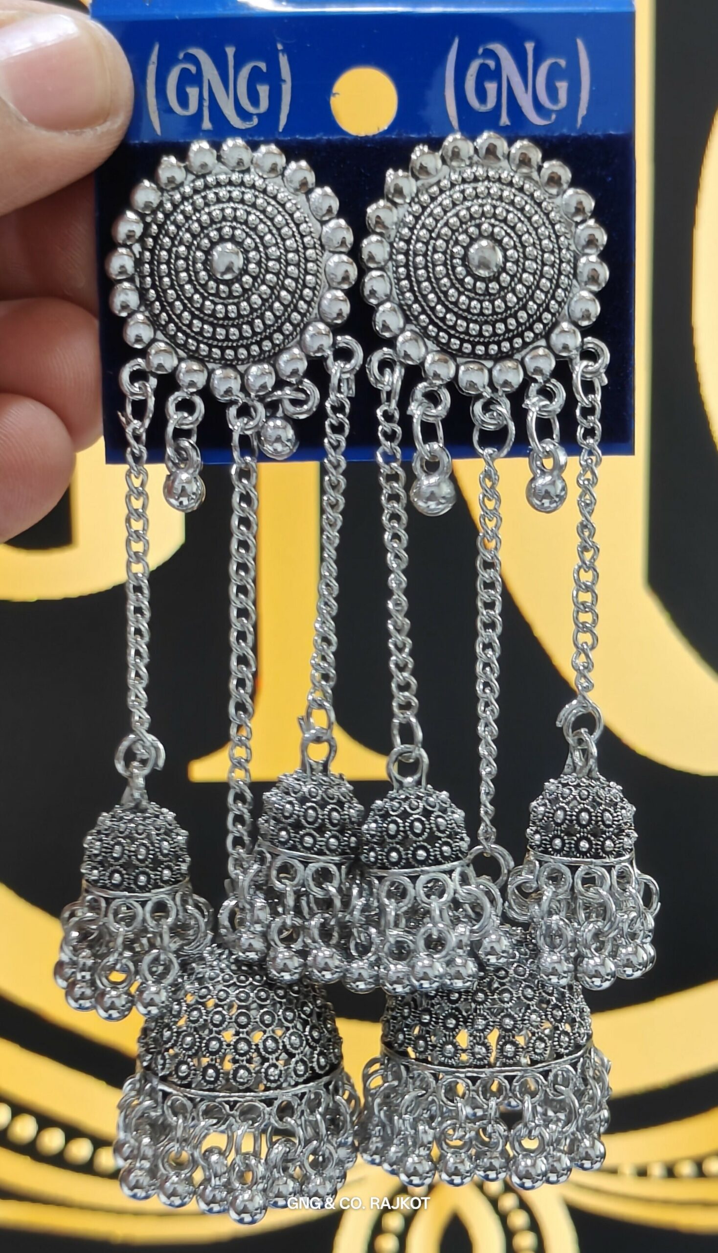 Silver Jhumka Earings 3 Silver Jhumka Earings - Image 3