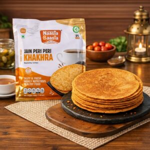 Naasta Baasta Jain Peri Peri Khakhra – Crispy Ready to Eat Spiced Snack (200 Gm)