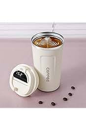 Double Wall Vacuum Insulated Coffee Mug with temperature (500ML)