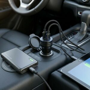 Dual USB Car Charger Fast Charging Adapter for Mobile Devices