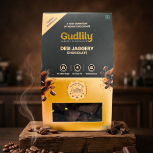 Gudlily Desi Jaggery Coffee Arabicano Chocolate – Premium Jaggery Chocolates with Natural Sweetness (100Gm)