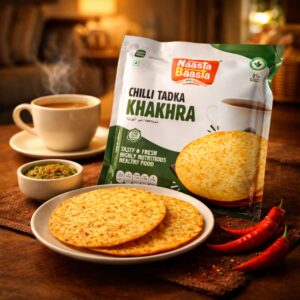 Naasta Baasta Chilli Tadka Khakhra Ready to Eat Spicy & Nutritious Snack (200gm)