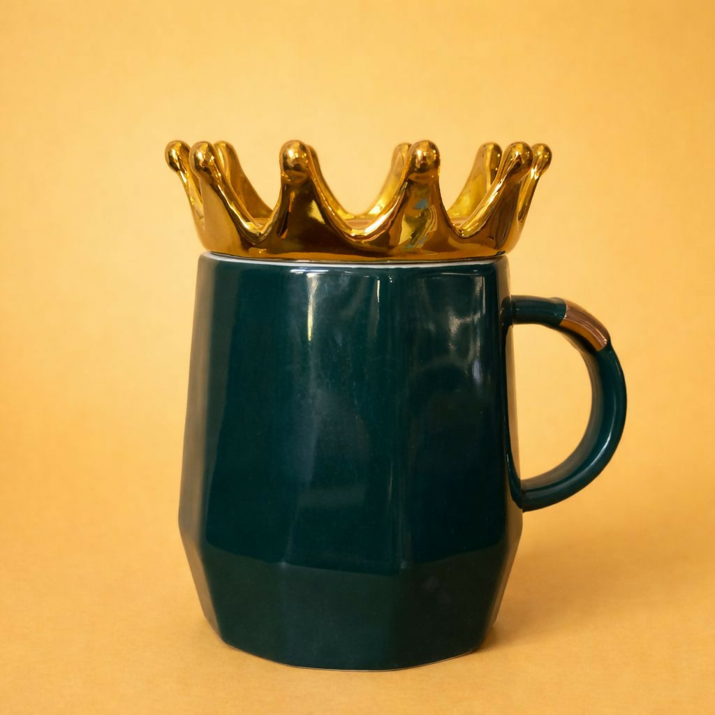 Ceramic Crown Lid Coffee Mug Stylish Motivational Tea Cup 3 Ceramic Crown Lid Coffee Mug Stylish Motivational Tea Cup - Image 3