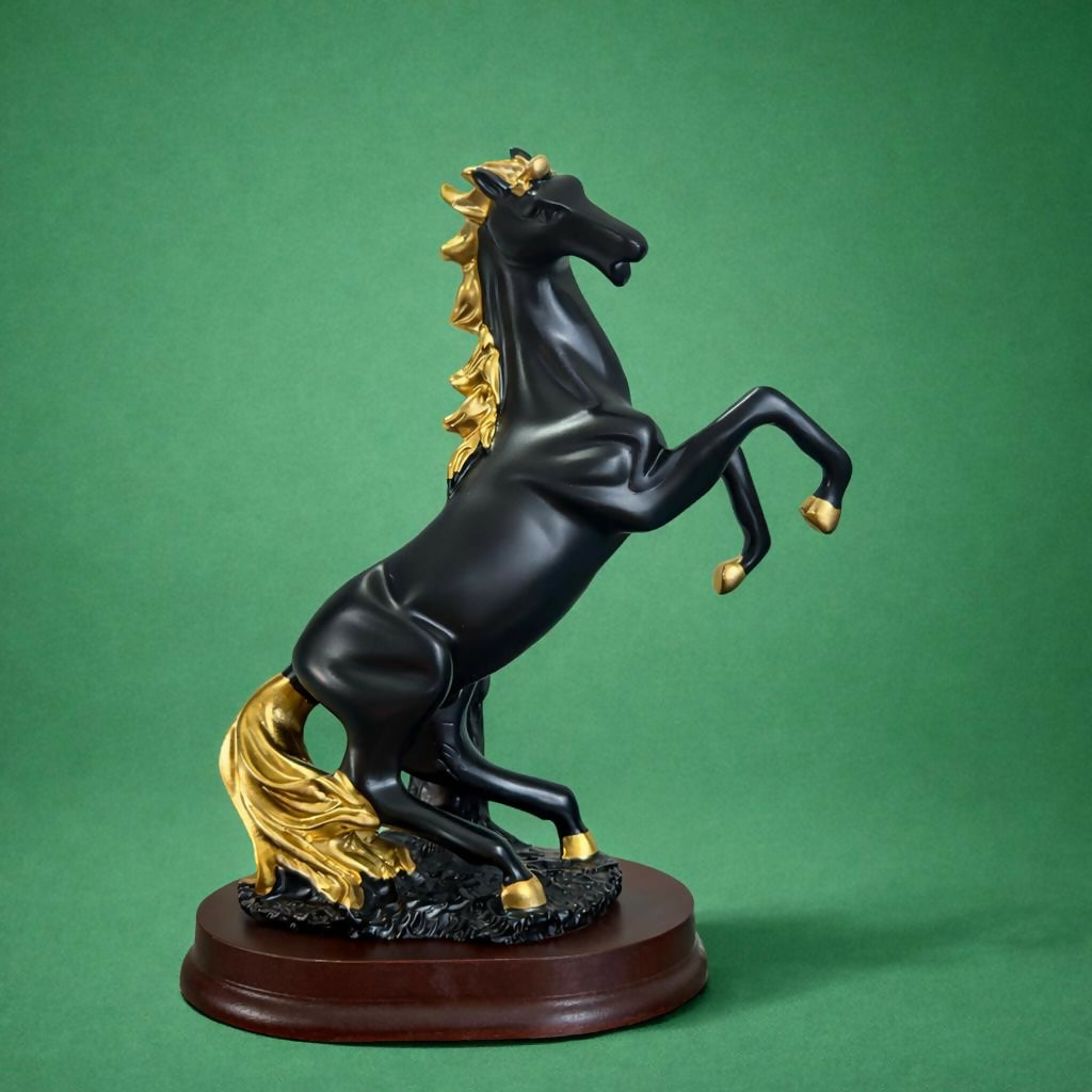 Black Elegant Horse Showpiece Statue for Home Decor Tabletop 3 Black Elegant Horse Showpiece Statue for Home Decor Tabletop - Image 3