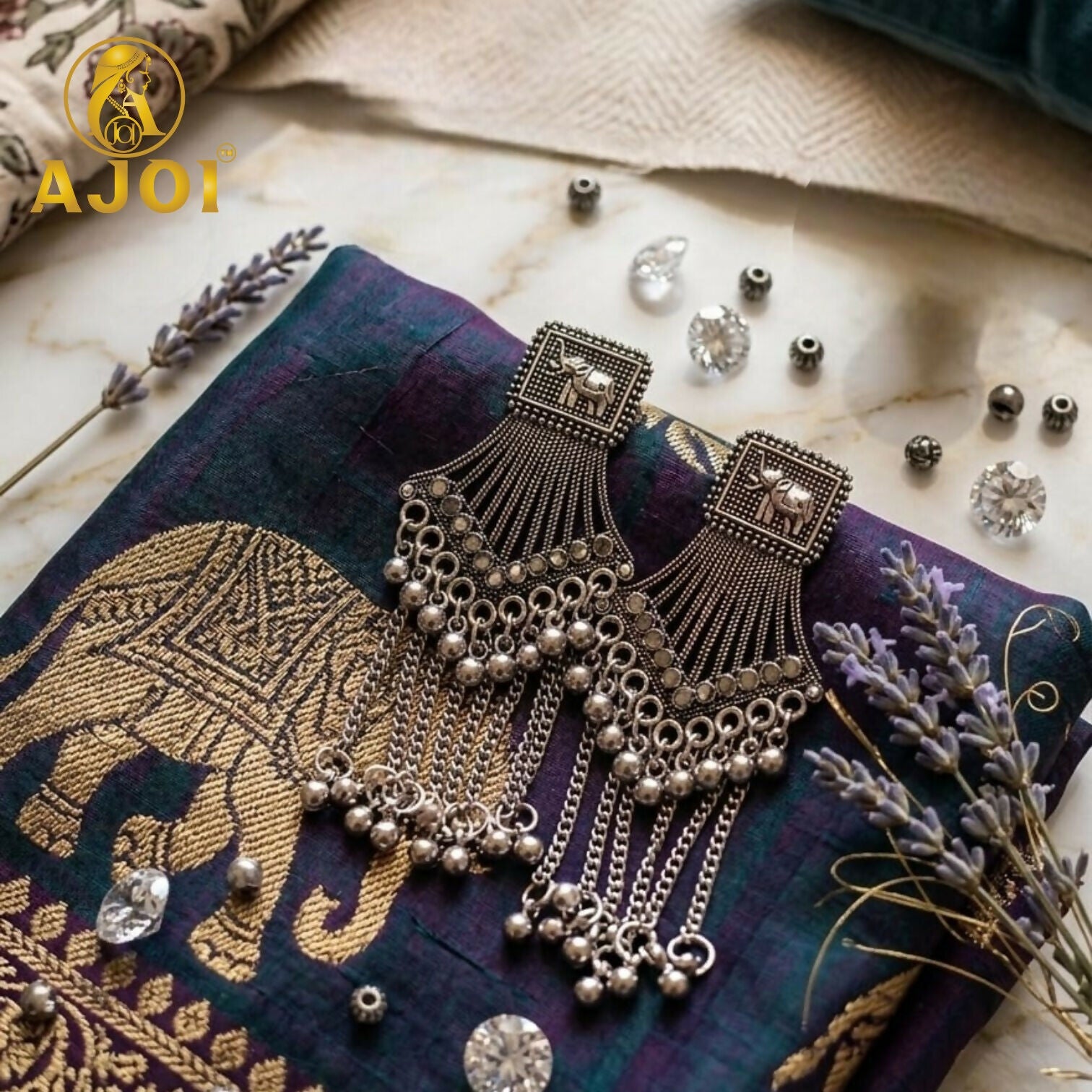 Heritage Silver Elephant Earrings 3 Heritage Silver Elephant Earrings - Image 3