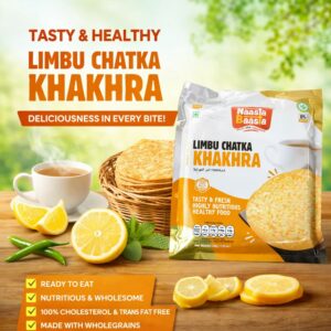 Naasta Baasta Limbu Chatka Khakhra Ready to Eat Tangy & Healthy Snack (200gm)