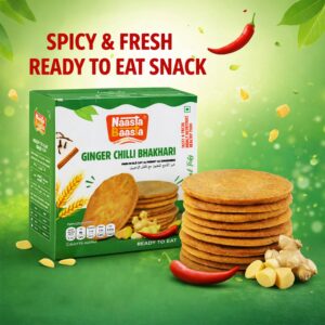 Naasta Baasta Ginger Chilli Bhakhari Spicy & Fresh Ready to Eat Crispy Tea-Time Snack (200gm)