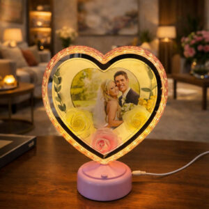 Heart Shape LED Photo Frame Romantic Light Gift for Couple