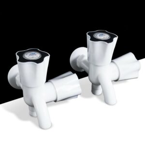 Set of 2 Premium Plastic Bib Cock Water Taps