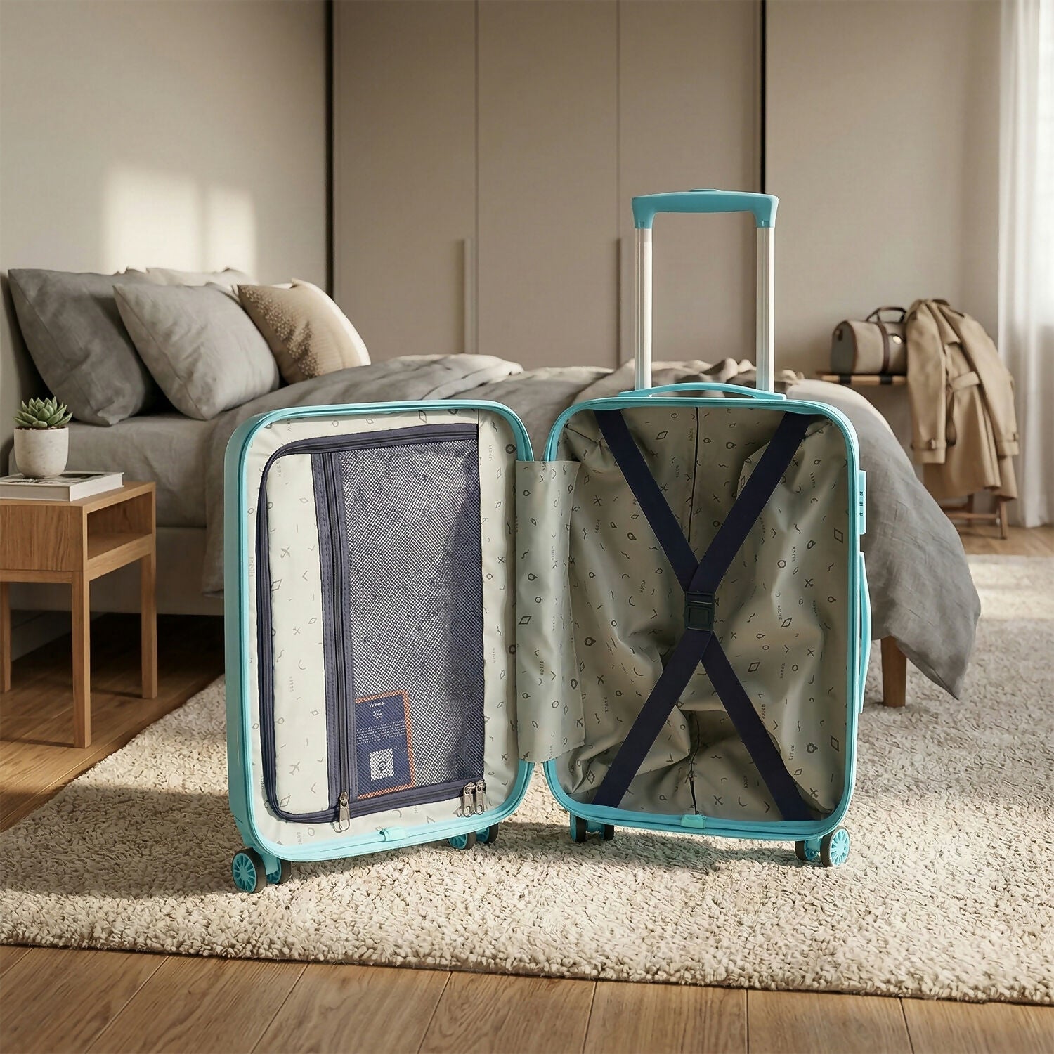 Novex Disney Princess Pink Travelling Kids Trolley Bags for Girls Luggage 4 Wheels ( Blue/18 Inch) 2 Novex Disney Princess Pink Travelling Kids Trolley Bags for Girls Luggage 4 Wheels ( Blue/18 Inch) - Image 2