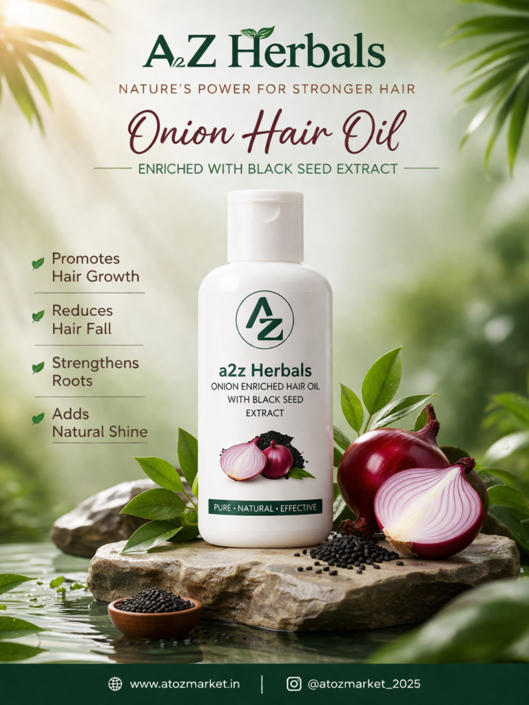 onion hair oil for hair growth with black seed