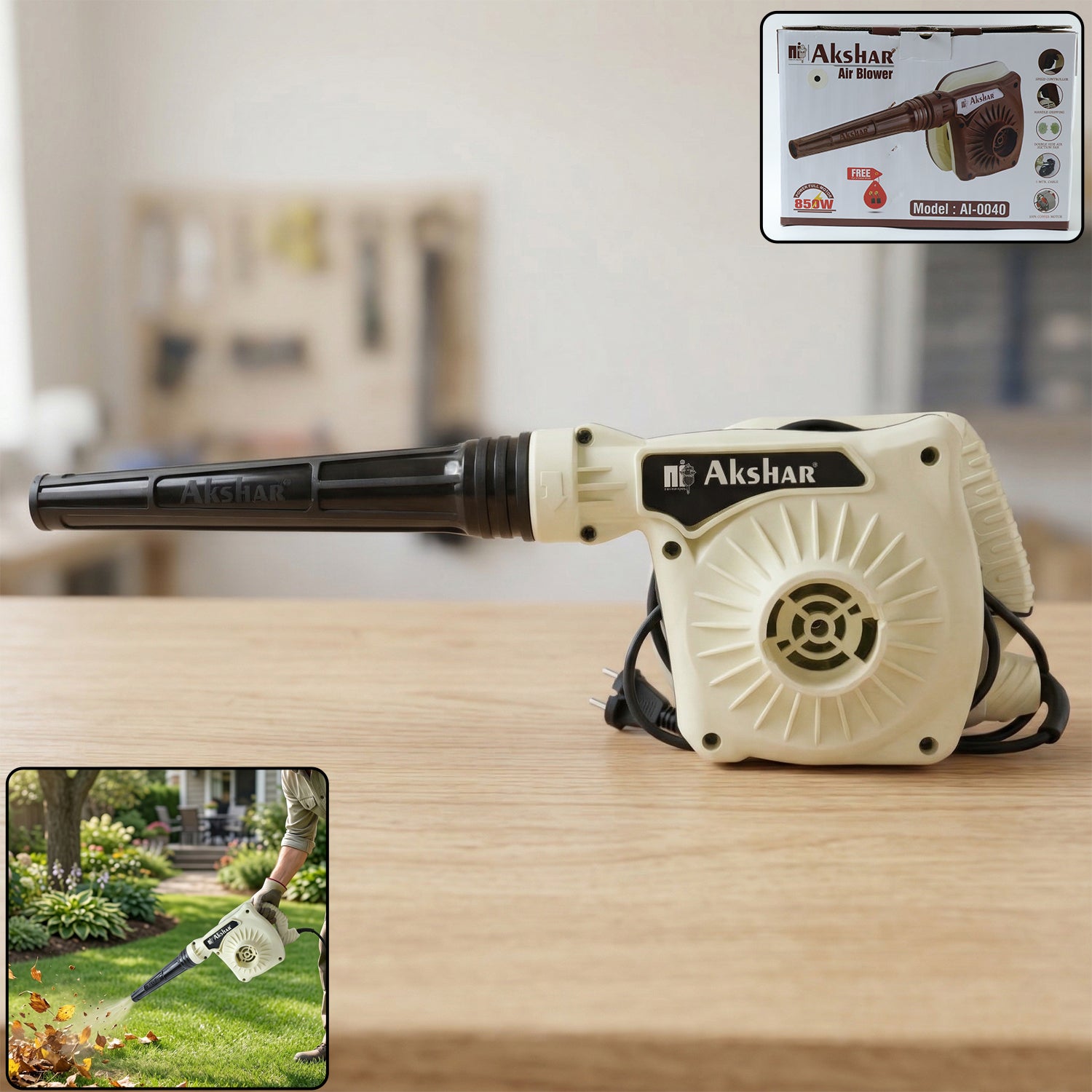 Akshar Electric Air Blower AI0040 (1 Pc, 850W) 1 Akshar Electric Air Blower AI0040 (1 Pc, 850W)