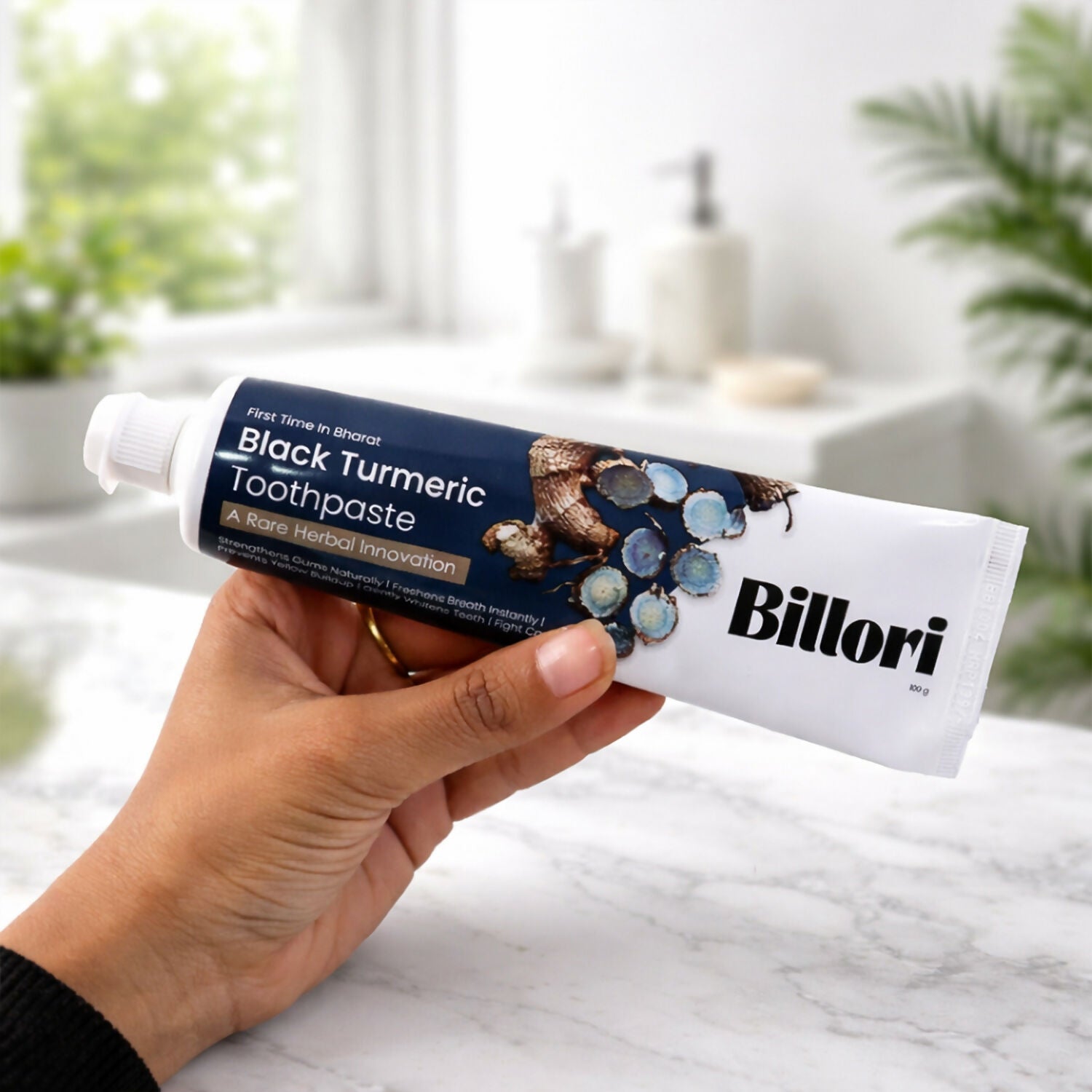 Black Turmeric Toothpaste with A Rare Herbal Innovation, First Time in Bharat (100 g) 3 Black Turmeric Toothpaste with A Rare Herbal Innovation, First Time in Bharat (100 g) - Image 3