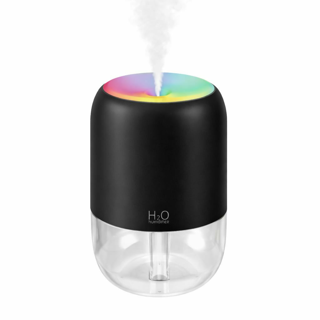 Black USB H2O Mini Humidifier with Color LED Light for Desk & Bedroom 3 Black USB H2O Mini Humidifier with Color LED Light for Desk & Bedroom - Image 3
