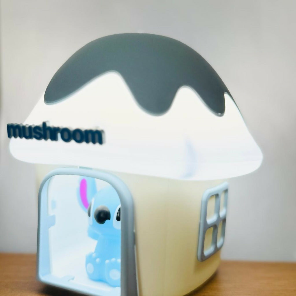 Cute Mushroom House LED Night Lamp with Cartoon Figure for Kids Room 1 Cute Mushroom House LED Night Lamp with Cartoon Figure for Kids Room