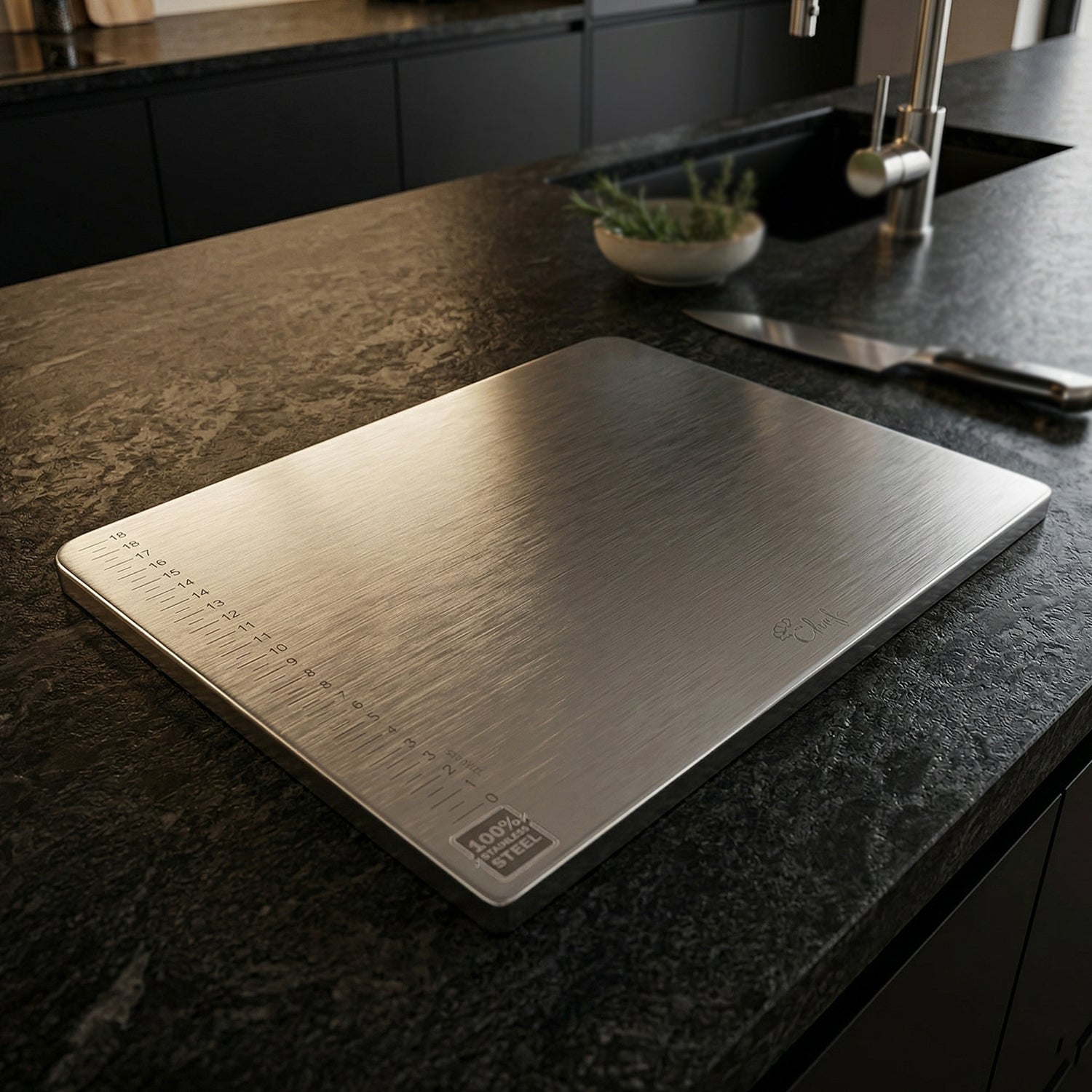 Stainless Steel Chopping Board 35.5x29 Cm, 1mm Thickness 1 Pc 3 Stainless Steel Chopping Board 35.5x29 Cm, 1mm Thickness 1 Pc - Image 3
