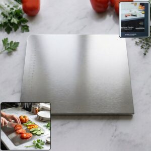 Stainless Steel Chopping Board 35.5x29 Cm, 1mm Thickness 1 Pc