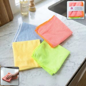 Multi-Purpose Microfiber Cleaning Cloth Set (4 Pc, 29x30 Cm)