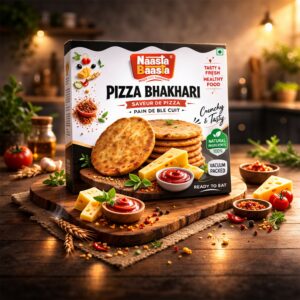 Naasta Baasta Pizza Bhakhari - Pizza Flavor & Crispy Ready to Eat Snack Delight (200 Gm)