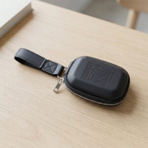 Premium Hard Shell Earphone Carrying Case with Zipper Closure