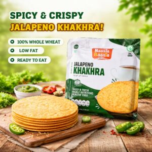 Naasta Baasta Jalapeno Khakhra Ready-to-Eat Crispy Whole Wheat Snack (200 Gm)