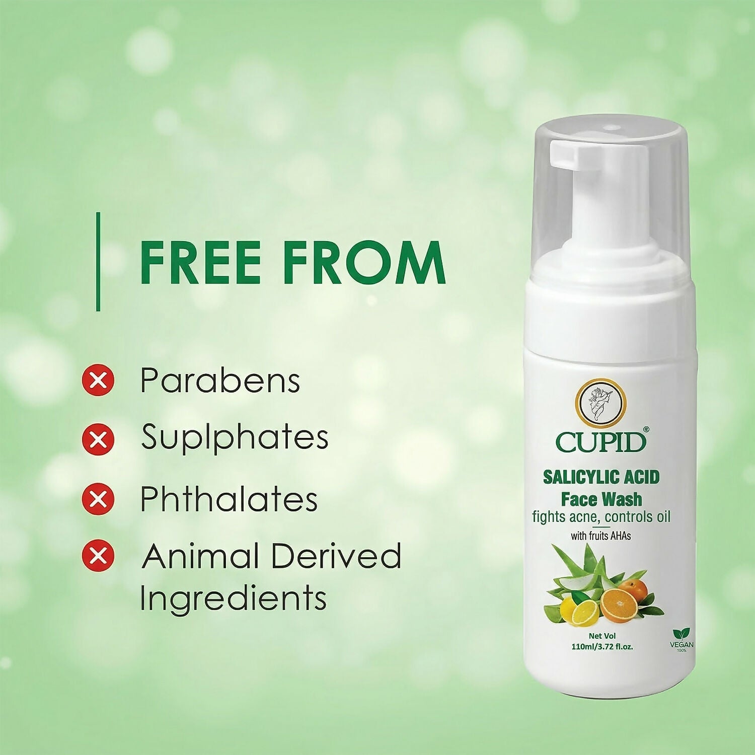 Cupid Salicylic Acid Foam Face Wash for Acne Control & Oil Balance (110 Ml) 2 Cupid Salicylic Acid Foam Face Wash for Acne Control & Oil Balance (110 Ml) - Image 2