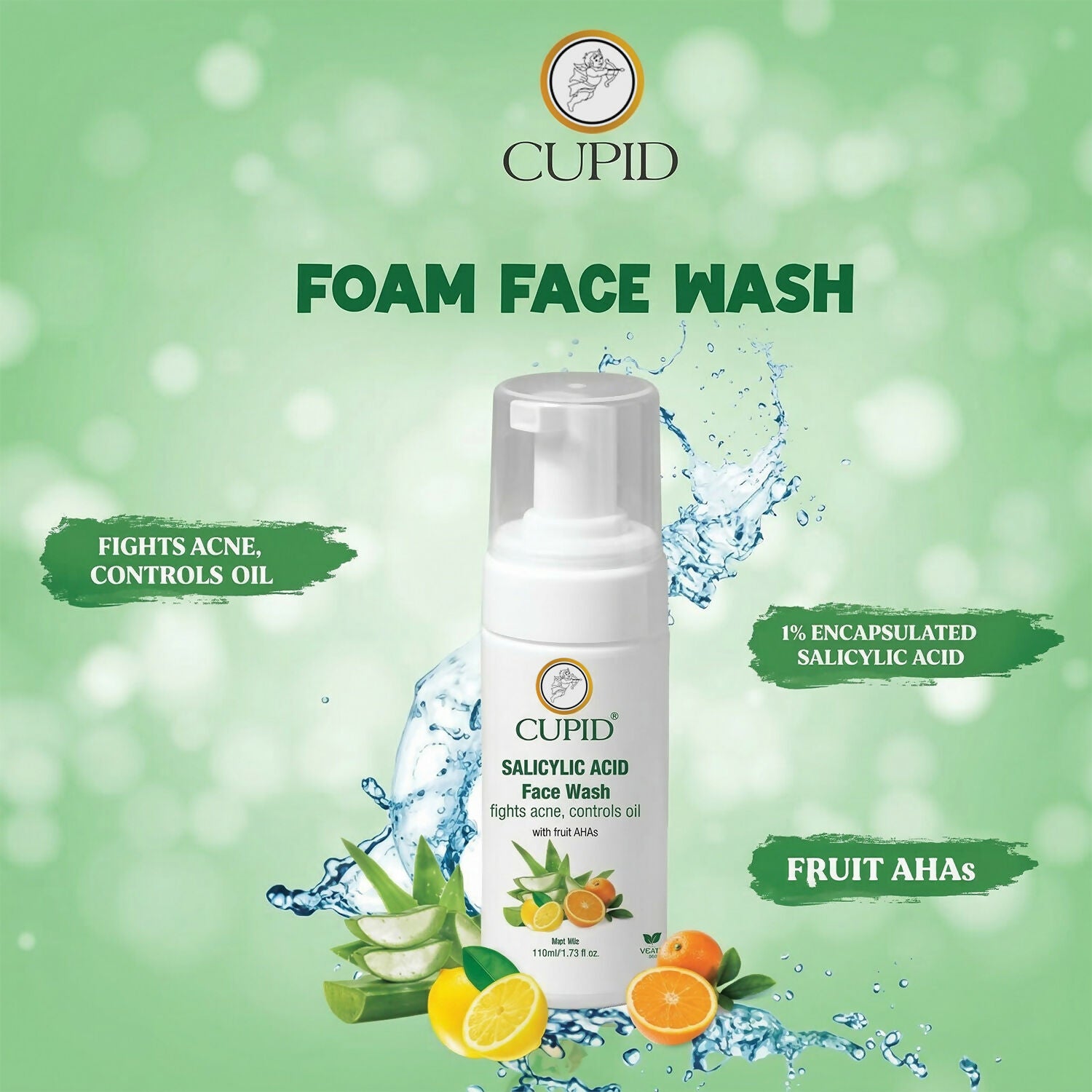 Cupid Salicylic Acid Foam Face Wash for Acne Control & Oil Balance (110 Ml) 3 Cupid Salicylic Acid Foam Face Wash for Acne Control & Oil Balance (110 Ml) - Image 3