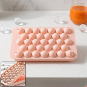 Plastic Ball Ice Cube Tray With Lid (1 Pc, 33 Grid)