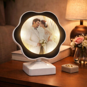 Flower Shape LED Photo Frame Lamp with Mirror Effect