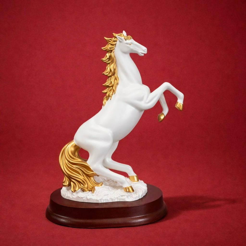 White Elegant Horse Showpiece Statue for Home Decor Tabletop 3 White Elegant Horse Showpiece Statue for Home Decor Tabletop - Image 3