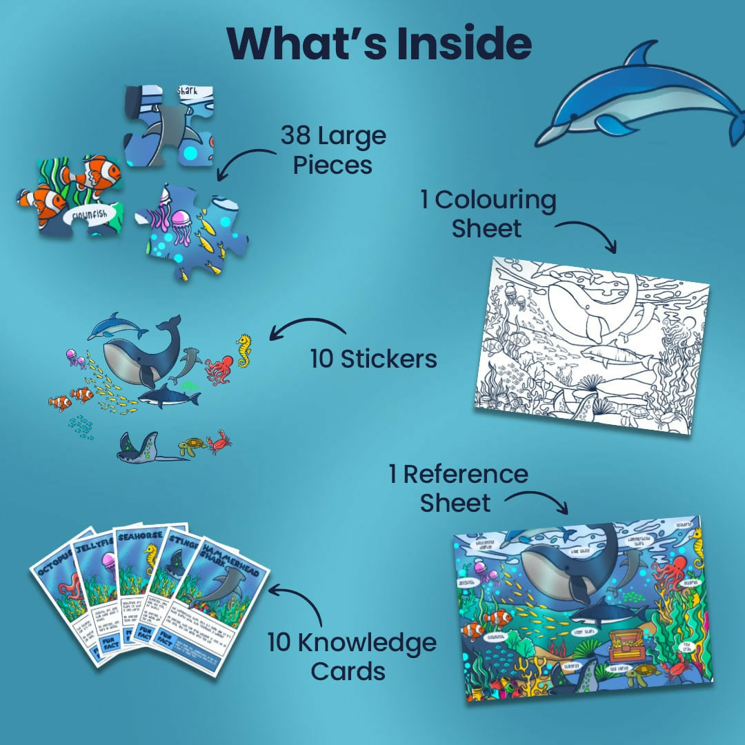 SEA MYSTERY PUZZLE LET'S FIND OUT - AGE 3+ (38 PUZZLE PIECES) MDF PUZZLE SERIES 2 SEA MYSTERY PUZZLE LET'S FIND OUT - AGE 3+ (38 PUZZLE PIECES) MDF PUZZLE SERIES - Image 2
