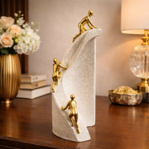 Abstract Climbing Human Sculpture Showpiece for Home Decor (Color may vary)