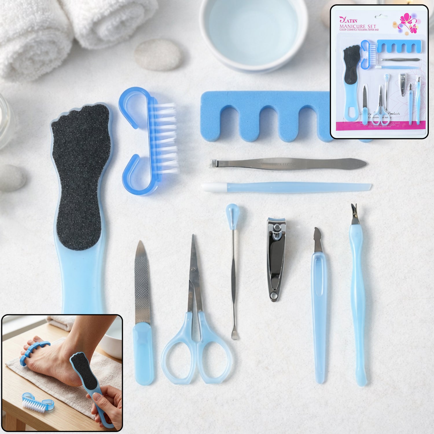11 in 1 Manicure Pedicure Grooming Kit Nail Care Set (1 Set) 1 11 in 1 Manicure Pedicure Grooming Kit Nail Care Set (1 Set)