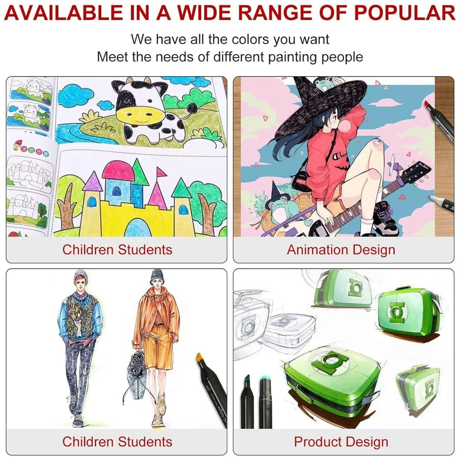 36 Color Dual Tip Art Sketch Markers Set with Carry Case 3 36 Color Dual Tip Art Sketch Markers Set with Carry Case - Image 3