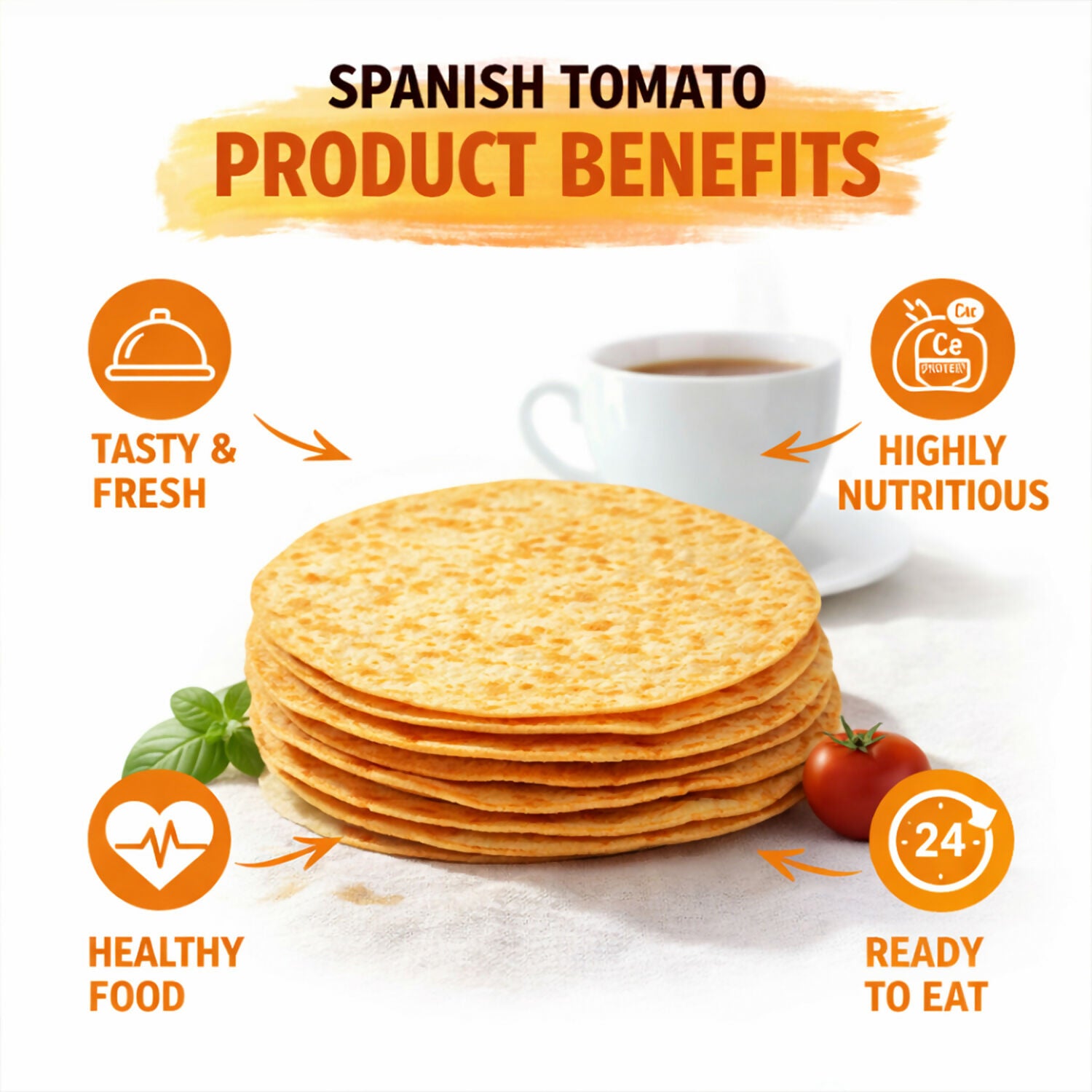 Naasta Baasta Spanish Tomato Khakhra – Tasty & Fresh Highly Nutritious Healthy Food (200Gm) 2 Naasta Baasta Spanish Tomato Khakhra – Tasty & Fresh Highly Nutritious Healthy Food (200Gm) - Image 2