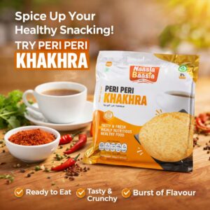 Naasta Baasta Peri Peri Khakhra Ready-to-Eat Spicy Crispy Wheat Snack (200 Gm)