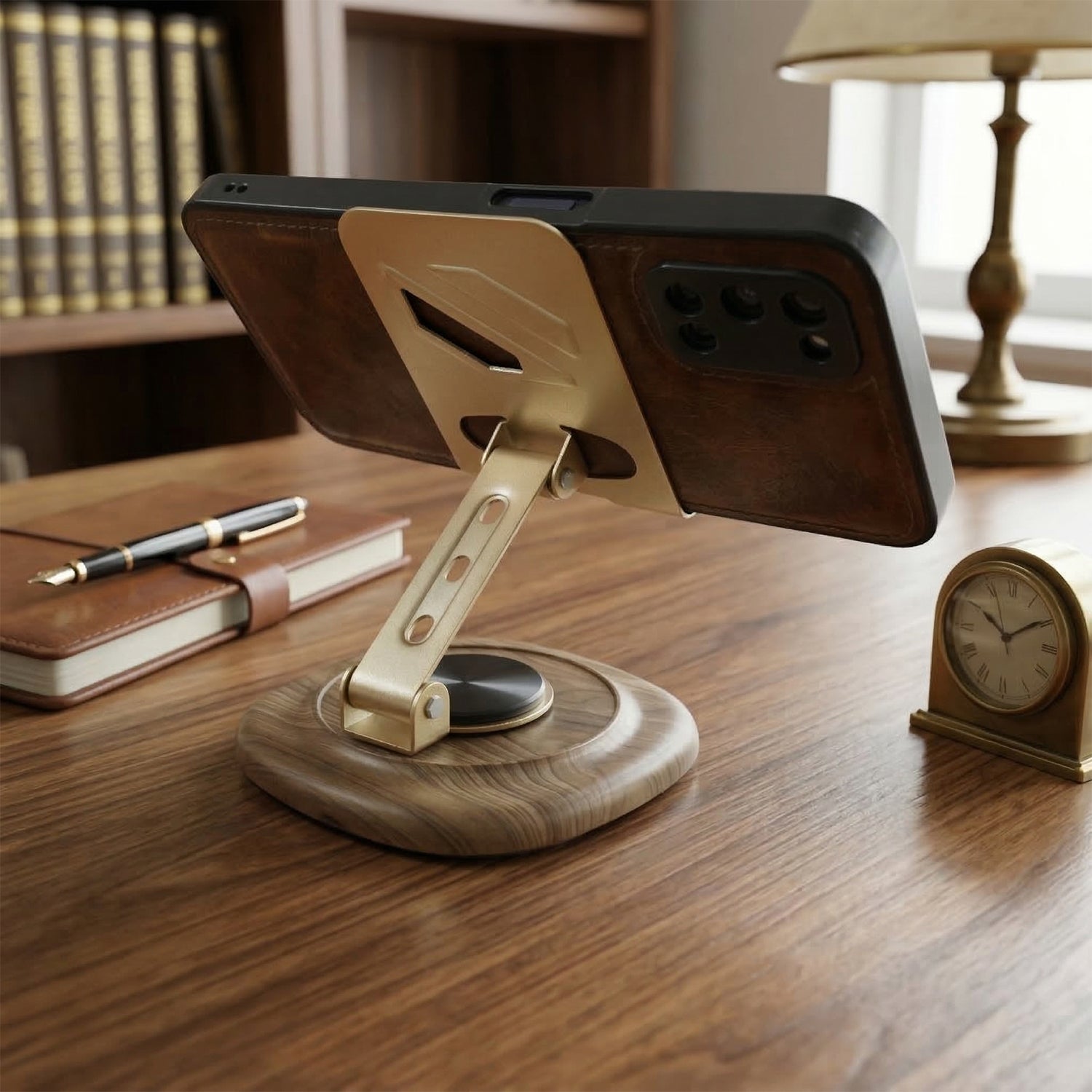 Adjustable Metal Desk Phone Stand with Plastic Base (1 Pc) 3 Adjustable Metal Desk Phone Stand with Plastic Base (1 Pc) - Image 3