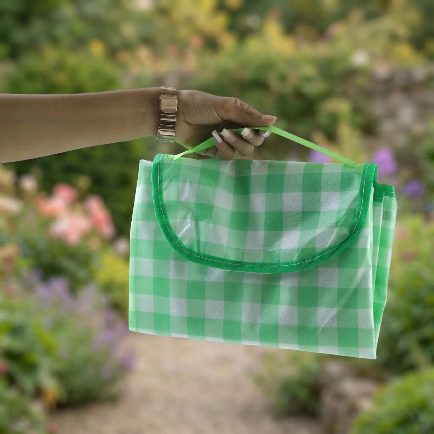 Foldable Picnic Mat with Carry Handle (1 Pc, 144x93 Cm) 3 Foldable Picnic Mat with Carry Handle (1 Pc, 144x93 Cm) - Image 3