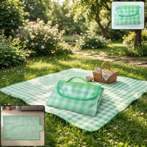 Foldable Picnic Mat with Carry Handle (1 Pc, 144x93 Cm)